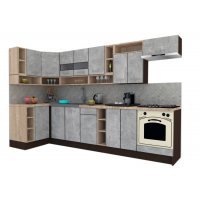 Bucatarie de Colt COSSY NEW ST. 120-320, Wenge / Decor 4298